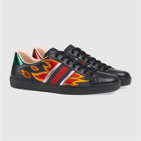 gucci ace sneaker flames|gucci ace sneakers on sale.